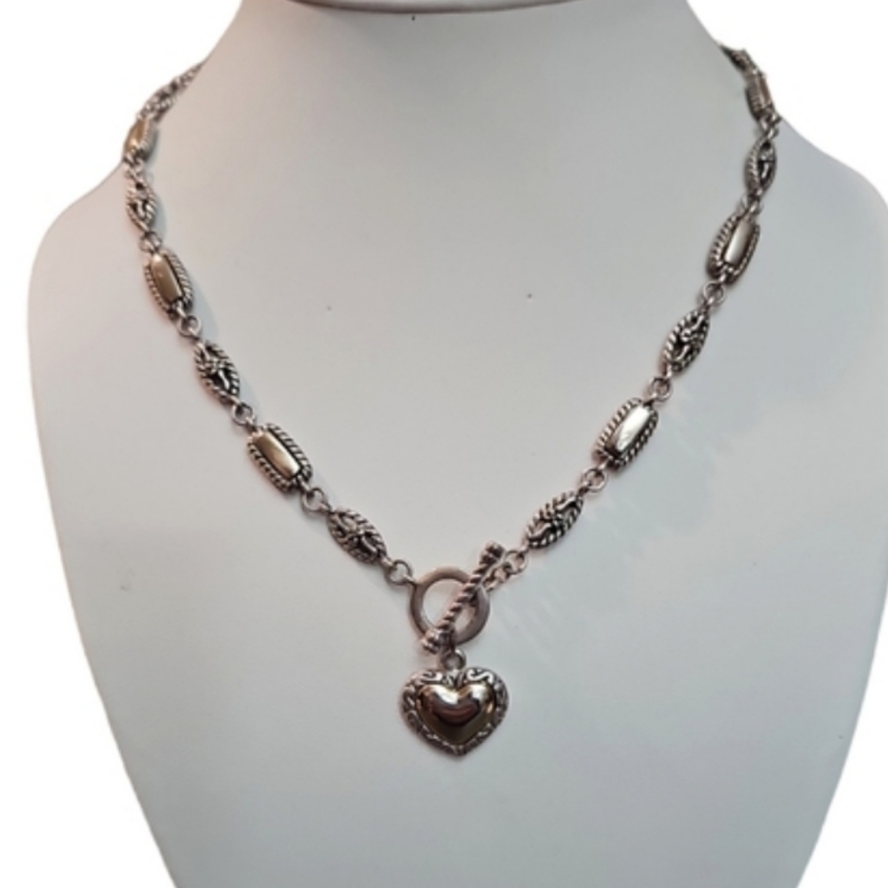 Premier Design Cable Chain Togle Heart Link Necklace